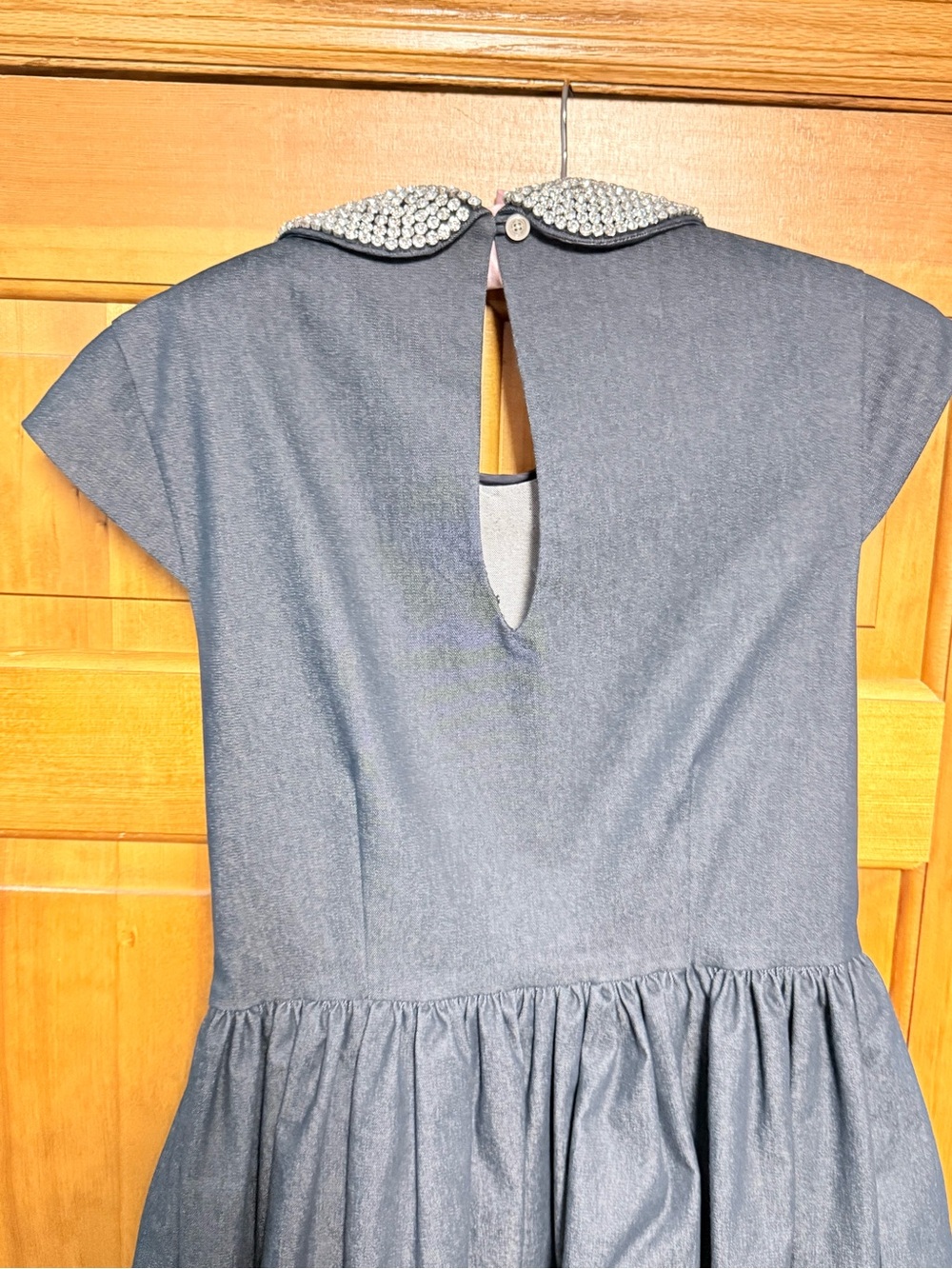 Kate Spade navy blue Kimberly rhinestone Peter Pan collar Dress size 6 - Picture 5 of 10